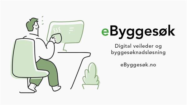 illustrasjon av en person som sitter foran en PC med en kaffekopp.